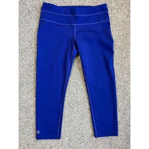 Athleta Be Free Knicker Blue Capri Running Leggings Womens Small
